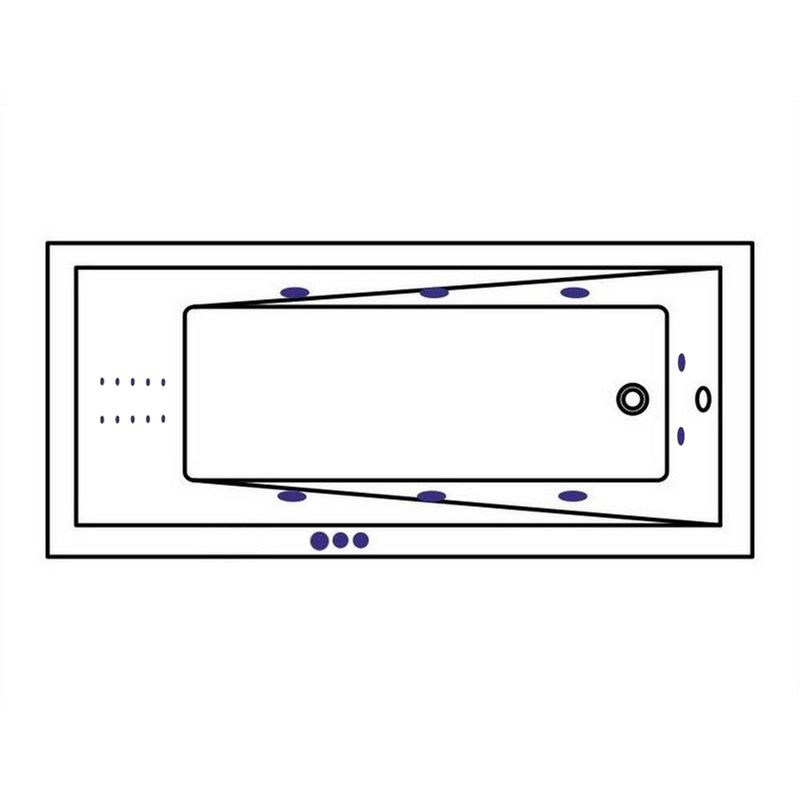 Ванна гидромассажная Whitecross Wave SMART NANO 0101.170075.100.SMARTNANO.CR 170x75 (хром, белый), каркас, слив-перелив