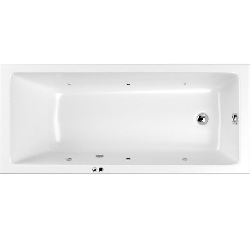 Ванна гидромассажная Whitecross Wave SOFT 0101.160070.100.SOFT.CR 160x70 (белый глянцевый, хром), каркас, слив-перелив