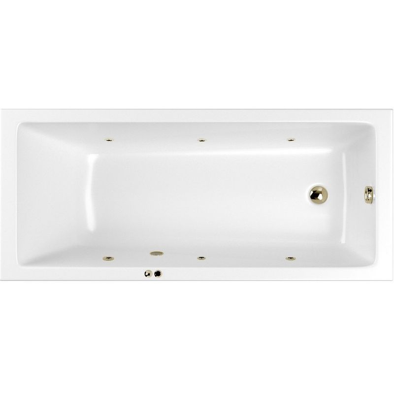 Ванна гидромассажная Whitecross Wave SOFT 0101.160080.100.SOFT.BR 160x80 (белый глянцевый, бронза), каркас, слив-перелив