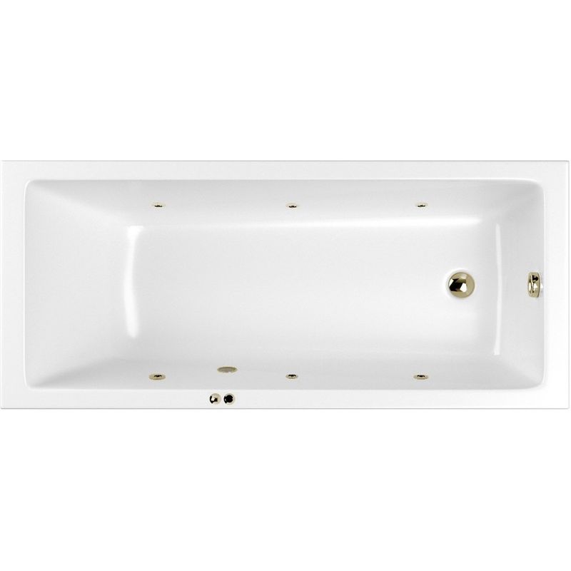 Ванна гидромассажная Whitecross Wave SOFT 0101.180080.100.SOFT.BR 180x80 (белый глянцевый, бронза), каркас, слив-перелив