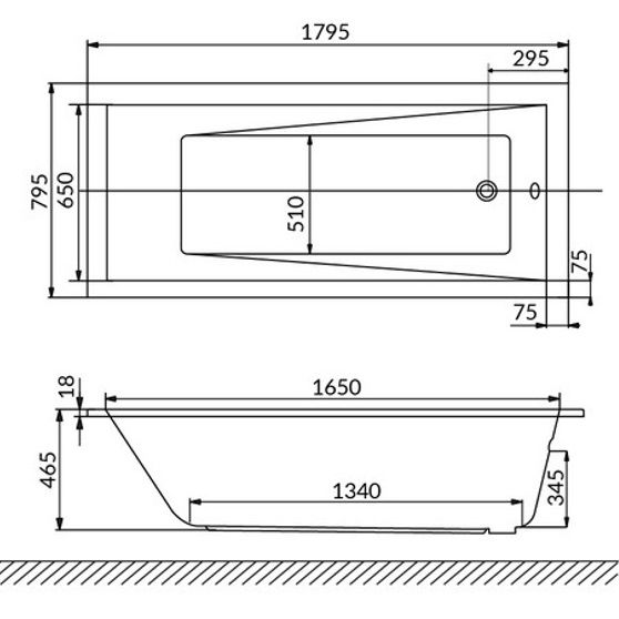 Ванна гидромассажная Whitecross Wave Slim SOFT 0111.180080.100.SOFT.GL 180x80 (белый глянцевый, золотой), каркас, слив-перелив