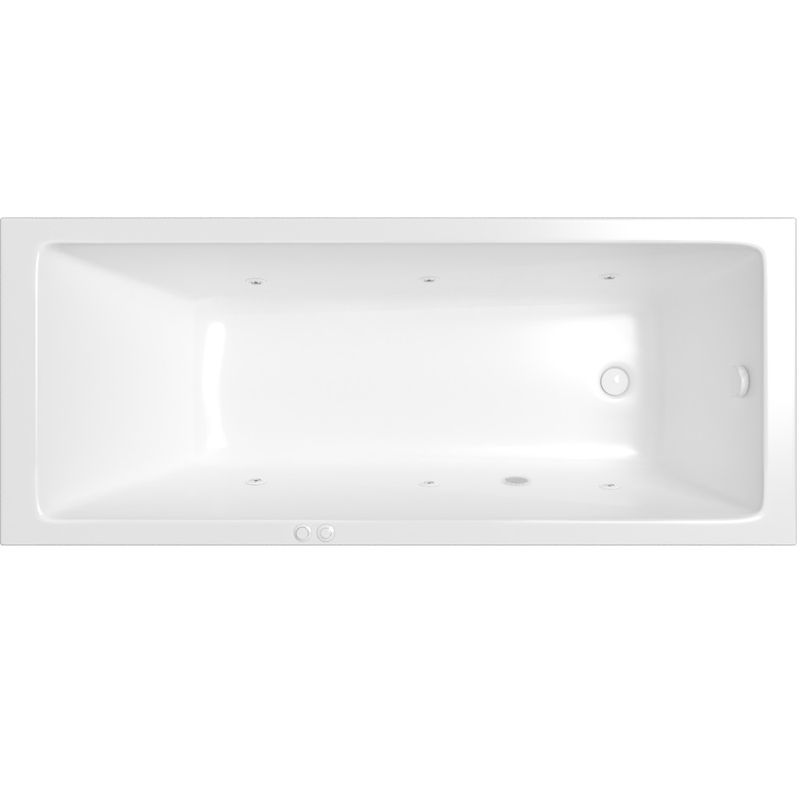 Ванна гидромассажная Whitecross Wave SOFT 0111.160080.100.SOFT.WH 180x80 (белый глянцевый), каркас, слив-перелив
