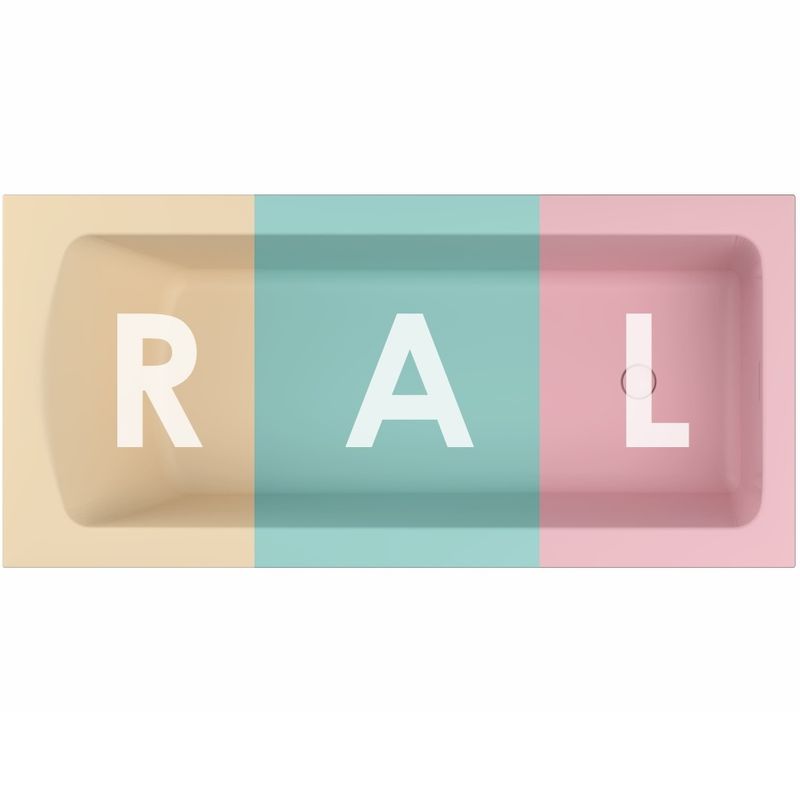 Ванна пристенная Whitecross Coin 0224.170080.2XXXX 170x80 (любой цвет RAL), иск. камень