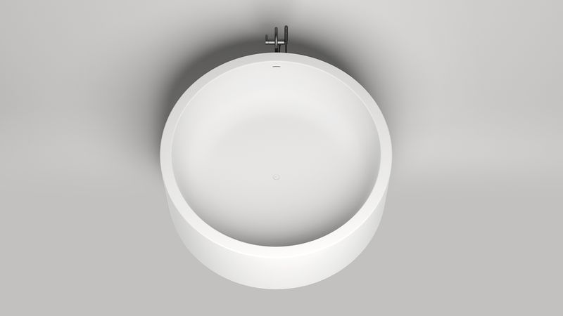 Ванна отдельностоящая Salini S-Sense Isola 101111G 200x200x71 (белый глянцевый), донный клапан, сифон, слив-перелив