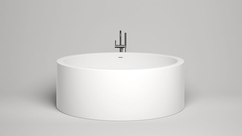 Ванна отдельностоящая Salini S-Sense Isola 101111GF  200x200x71 (покраска RAL полностью, глянцевый), донный клапан, сифон, слив-перелив