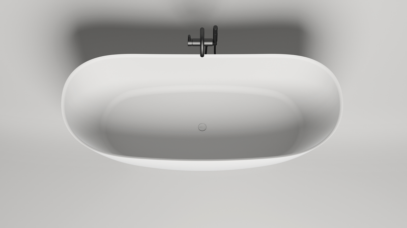 Ванна отдельностоящая Salini S-Sense Noemi 101712G 170х75х69 (белый глянцевый), донный клапан, накладка, сифон, слив-перелив