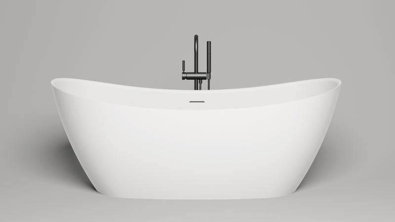 Ванна отдельностоящая Salini S-Sense Noemi 101811G 185х81х71.5 (белый глянцевый), донный клапан, накладка, сифон, слив-перелив