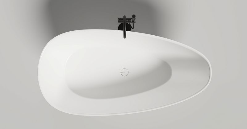 Ванна отдельностоящая Salini S-Sense Paola 1015103GF 160x80x60 (покраска RAL полностью, глянцевый), донный клапан, сифон, слив-перелив
