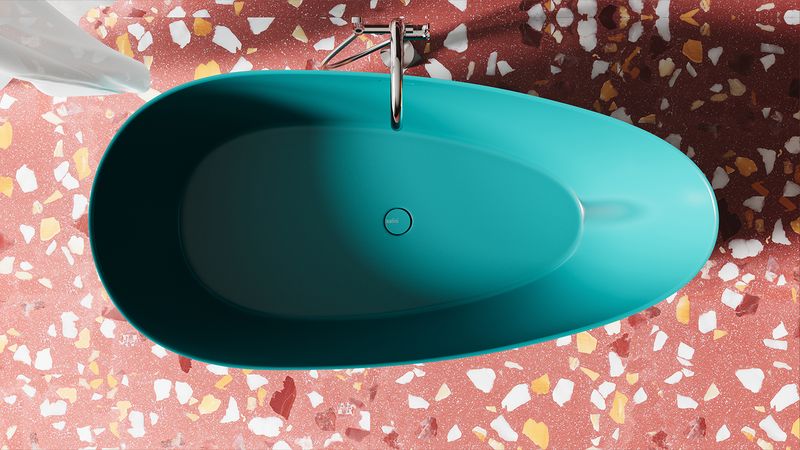 Ванна отдельностоящая Salini S-Sense Paola In 101611GF 160x77x54 (покраска RAL полностью,  глянцевый), донный клапан, сифон, слив-перелив