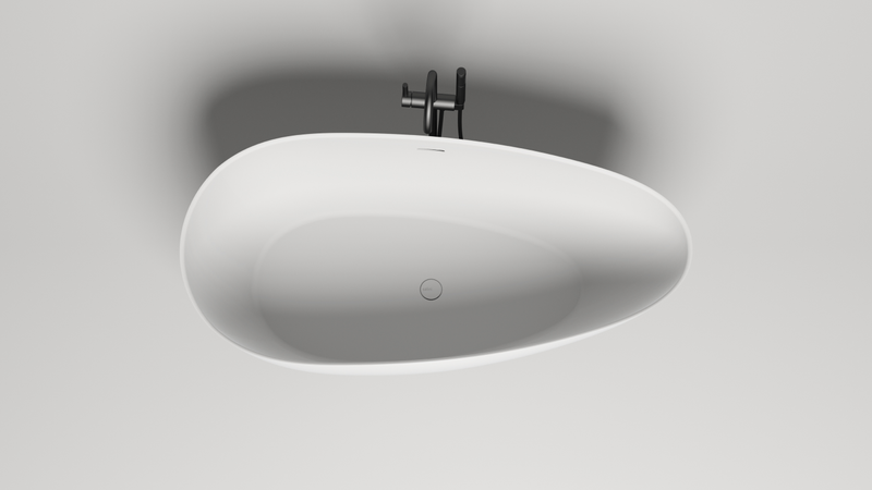 Ванна отдельностоящая Salini S-Stone Paola 101511SM 160x77x57 (белый матовый), донный клапан, сифон, слив-перелив