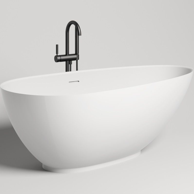 Ванна отдельностоящая Salini S-Stone Paola 101511SM 160x77x57 (белый матовый), донный клапан, сифон, слив-перелив