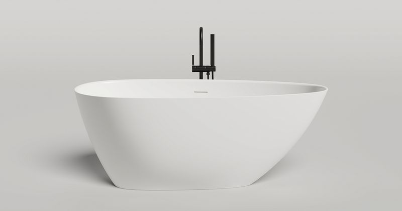 Ванна отдельностоящая Salini S-Stone Paola 1015203MF 160x80x60 (покраска RAL полностью, матовый), донный клапан, сифон, слив-перелив