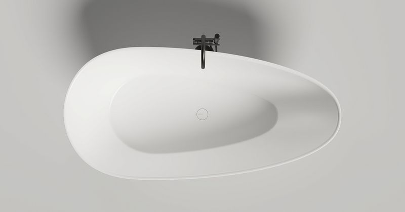 Ванна отдельностоящая Salini S-Stone Paola 1015204MF 172x82.5x60 (покраска RAL полностью, матовый), донный клапан, сифон, слив-перелив