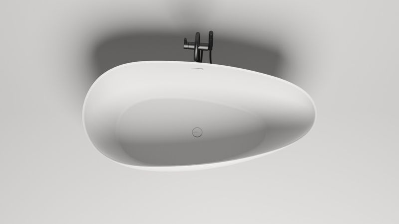 Ванна отдельностоящая Salini S-Stone Paola 101611SM 160x77x54 (белый матовый), донный клапан, сифон, слив-перелив