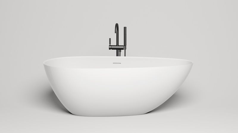 Ванна отдельностоящая Salini S-Stone Paola In 101612SM 172x82x57 (белый матовый), донный клапан, сифон, слив-перелив
