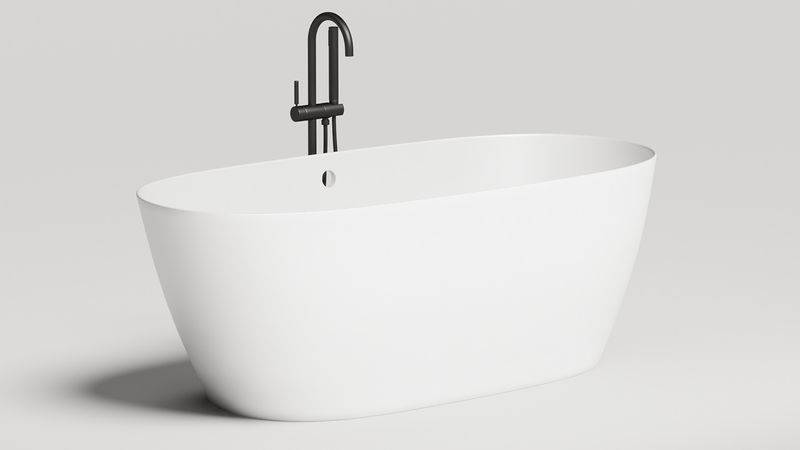 Ванна отдельностоящая Salini Sofia Light S-Sense 103711GF 164.5x75.5x58 (покраска RAL полностью, глянцевый), донный клапан, сифон