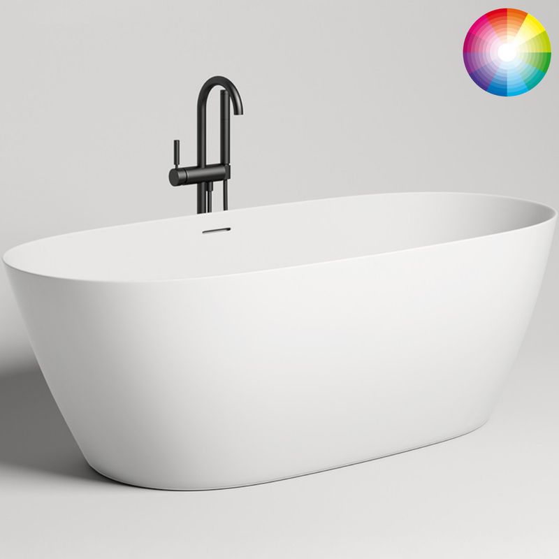 Ванна отдельностоящая Salini Sofia S-Sense 102511GF 164.5x75.5x58 (покраска RAL полностью, глянцевый), донный клапан, сифон, слив-перелив