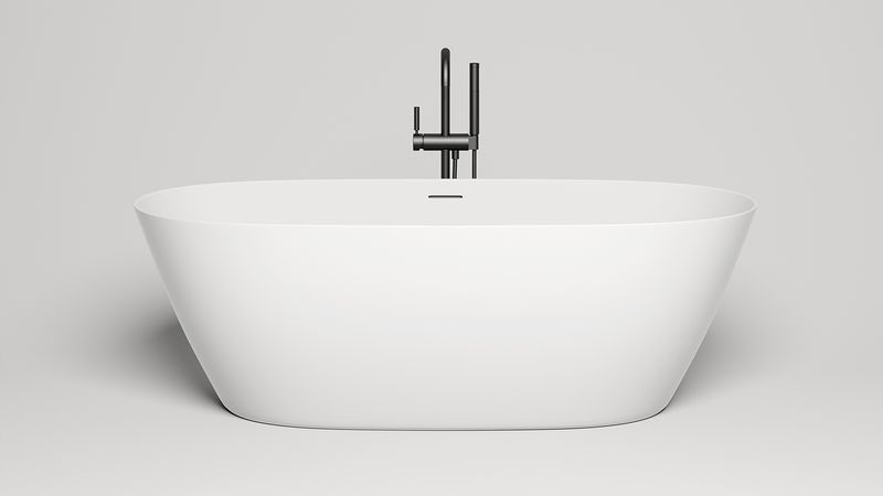 Ванна отдельностоящая Salini Sofia S-Stone 102521MF 163x75x58 (покраска RAL полностью, матовый), донный клапан, сифон, слив-перелив