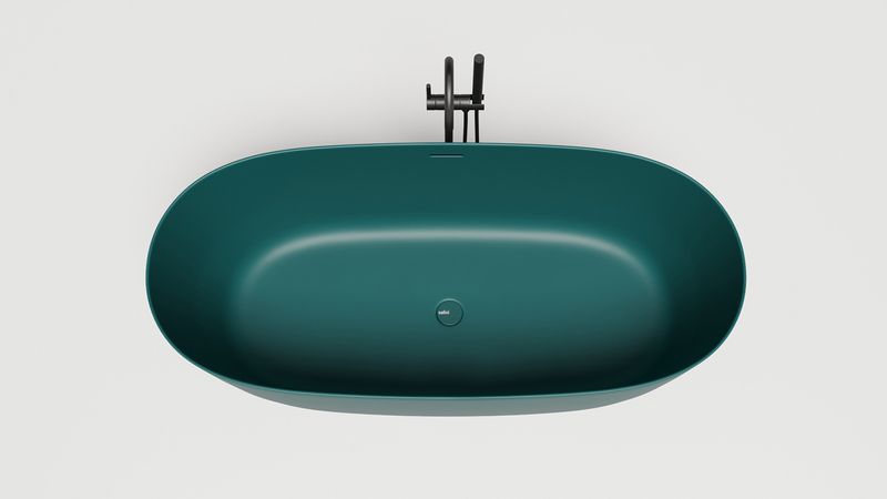 Ванна отдельностоящая Salini Sofia S-Stone 102521MF 163x75x58 (покраска RAL полностью, матовый), донный клапан, сифон, слив-перелив