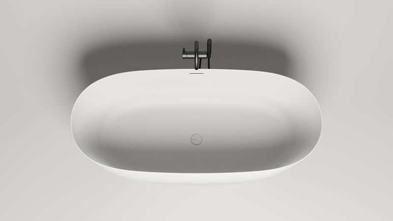 Ванна отдельностоящая Salini Sofia S-Stone 102521MF 163x75x58 (покраска RAL полностью, матовый), донный клапан, сифон, слив-перелив