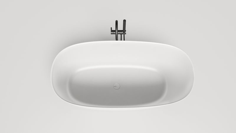 Ванна отдельностоящая Salini Sofia S-Stone 102528M 150x75x60.5 (белый матовый), донный клапан, сифон, слив-перелив
