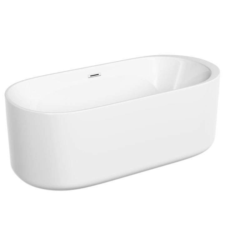 Ванна отдельностоящая Sancos Fiori FB04 170x80 (белый), со сливом-переливом