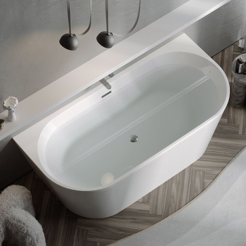 Ванна отдельностоящая Sancos First FB10 170x80 (белый), со сливом-переливом
