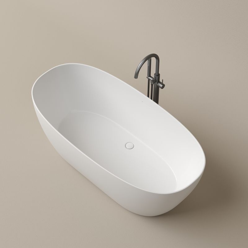 Ванна отдельностоящая Sancos Овал (Oval) FB21 170x80x58 (белый глянцевый), со сливом-переливом