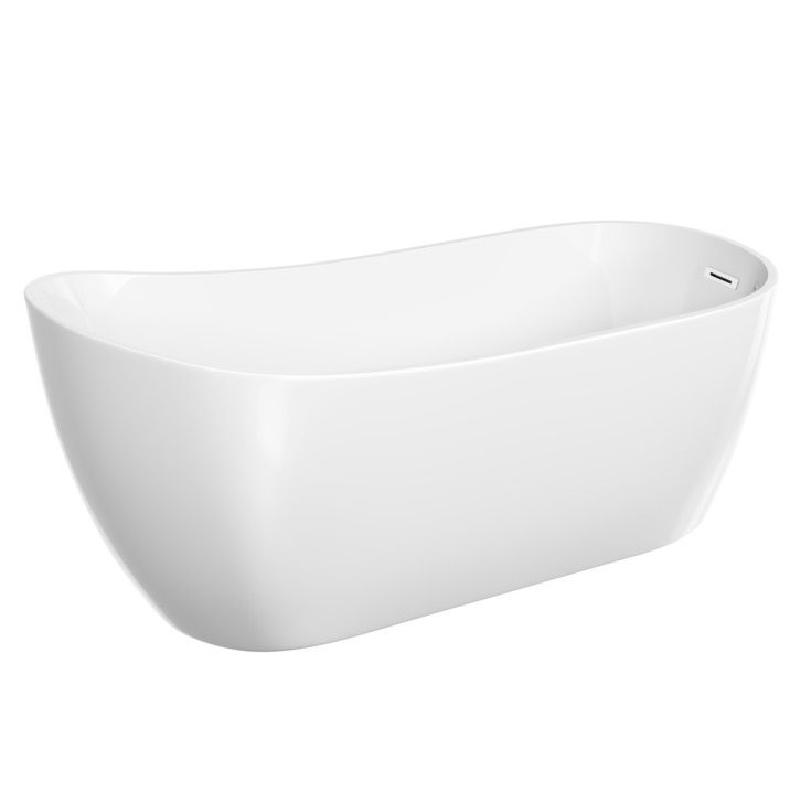 Ванна отдельностоящая Sancos Perla FB06 170x72 (белый), со сливом-переливом