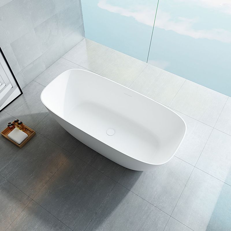Ванна отдельностоящая Vincea Solid Surface VBT-6S02MW 170x72 (белый матовый) , слив-перелив в комплекте