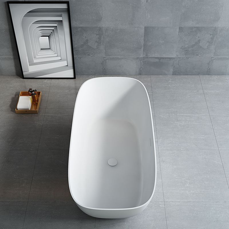 Ванна отдельностоящая Vincea Solid Surface VBT-6S02MW 170x72 (белый матовый) , слив-перелив в комплекте
