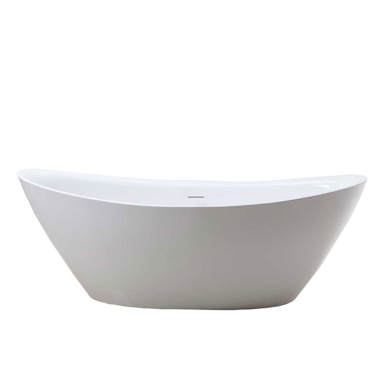 Ванна отдельностоящая Vincea VBT-203 180x87 (белый), щелевой-перелив в комплекте