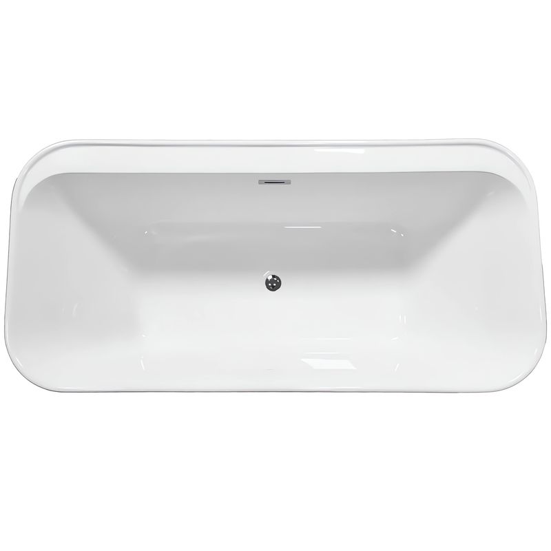Ванна отдельностоящая Vincea VBT-401-1700 170x80 (белый ), слив-перелив в комплекте 