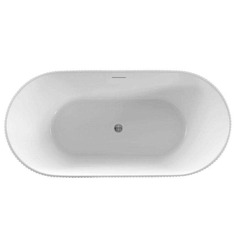 Ванна отдельностоящая Vincea VBT-426-1700 170x80 (белый), щелевой-перелив в комплекте