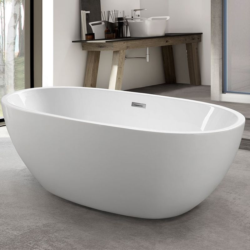 Ванна отдельностоящая Vincea VBT-509 165x75 (белый) , слив-перелив в комплекте