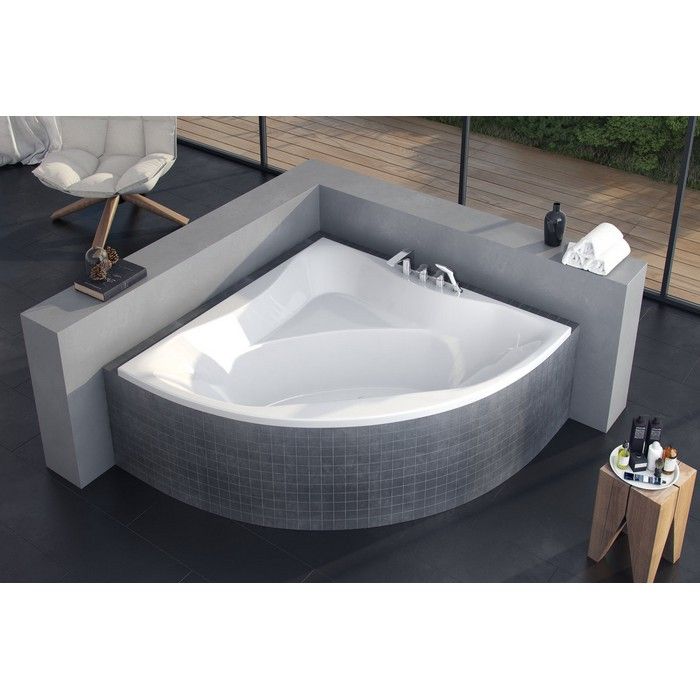Ванна пристенная акриловая Excellent Glamour WAEX.GLA15WH 150x150 (белый глянцевый), без слива-перелива