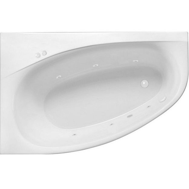 Ванна гидромассажная Excellent Kameleon SOFT WAEX.KML17.SOFT.WH 170x110 (белый глянцевый), каркас, слив-перелив, левая