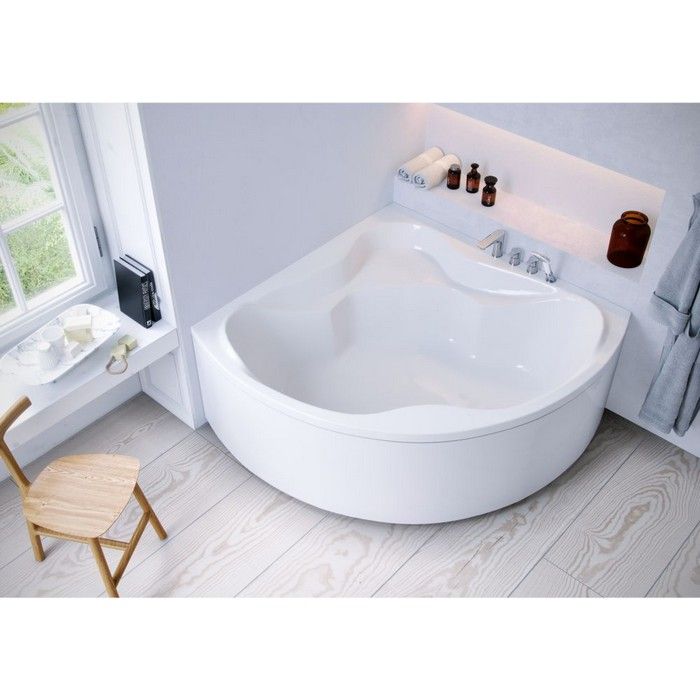 Ванна пристенная акриловая Excellent Konsul WAEX.KON15WH 150x150 (белый глянцевый), без слива-перелива 
