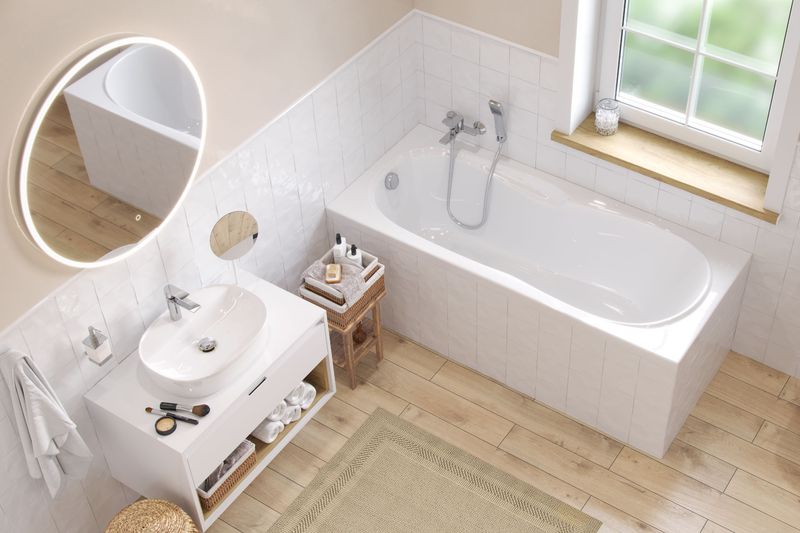 Ванна пристенная акриловая Excellent Sekwana WAEX.SEK17WH 170x75 (белый глянец), без слива-перелива
