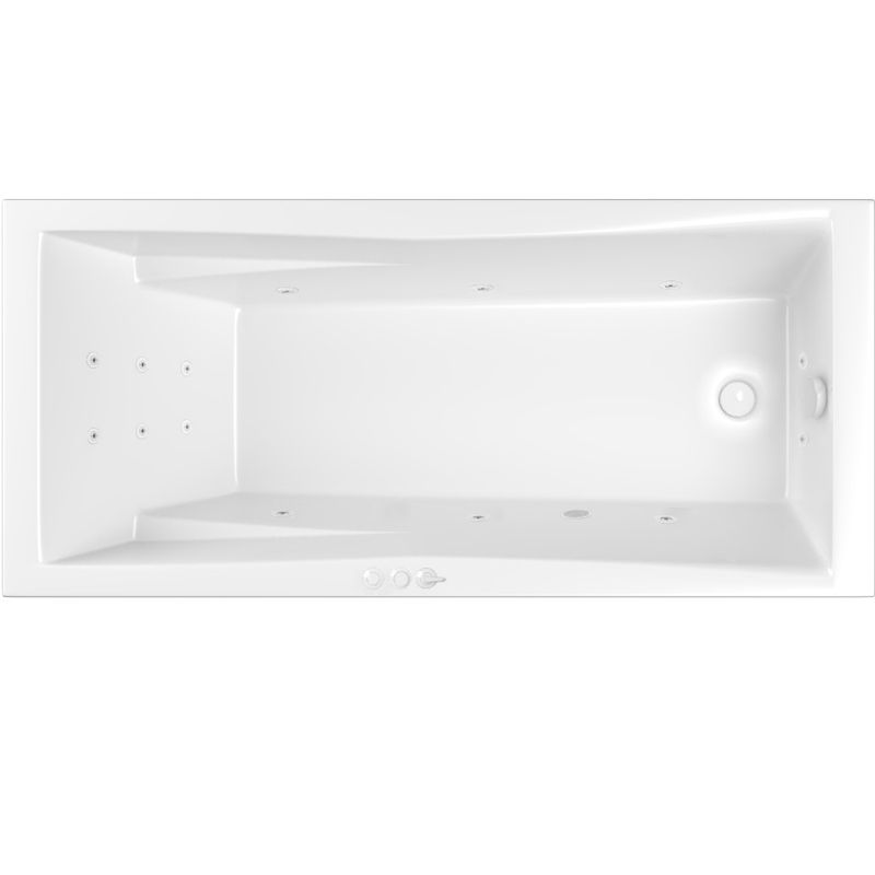 Ванна пристенная акриловая Whitecross Palace SMART 0104.180080.100.SMART.WH (белый глянцевый), каркас, слив-перелив
