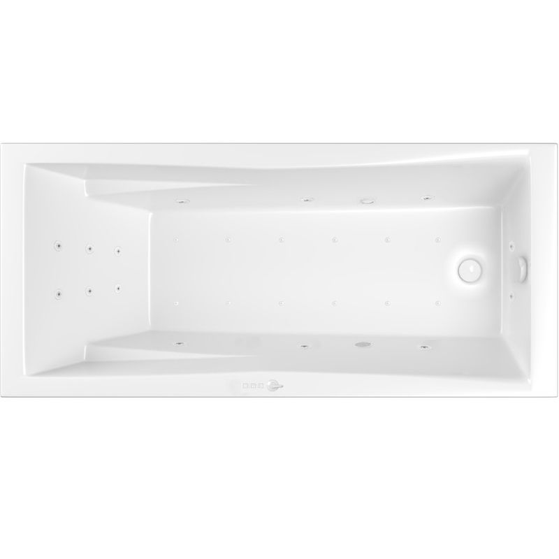 Ванна гидромассажная Whitecross Palace ULTRA 0104.180080.100.ULTRA.WH 180x80 (белый глянцевый), каркас, слив-перелив