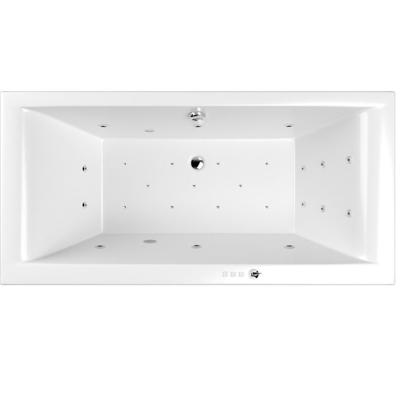 Ванна гидромассажная акриловая Whitecross Savia Duo ULTRA 0103.170080.100.ULTRA.CR 170x80 (белый глянцевый, хром), каркас, слив-перелив