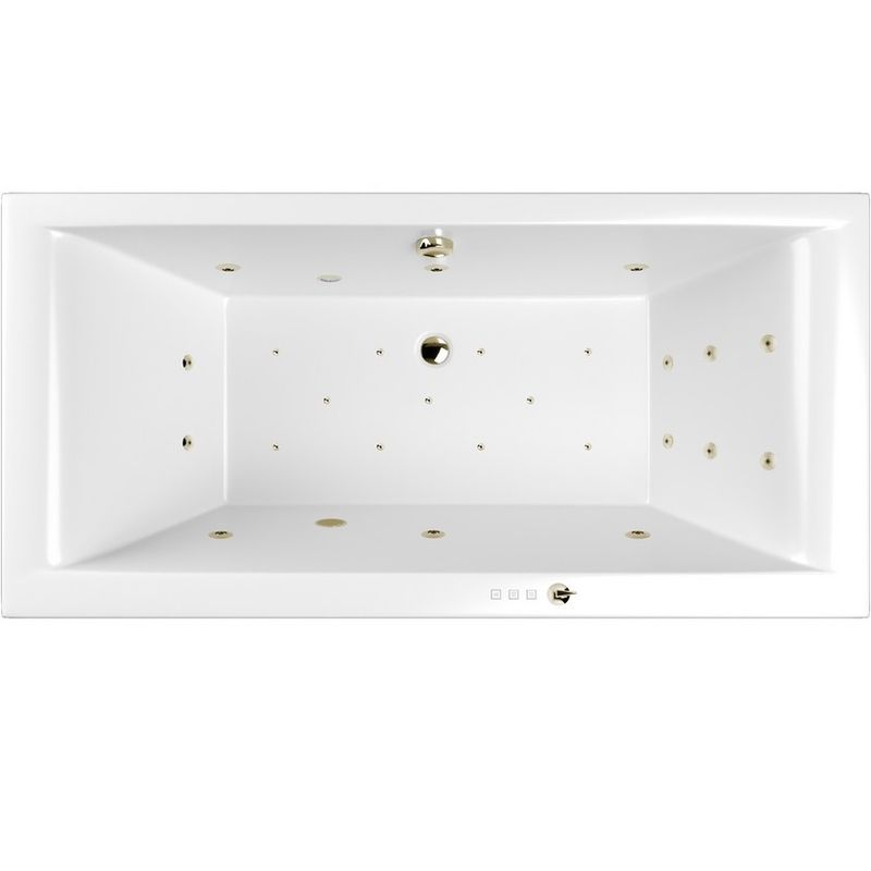 Ванна гидромассажная акриловая Whitecross Savia Duo ULTRA 0103.170080.100.ULTRA.BR 170x80 (белый глянцевый, бронза), каркас, слив-перелив 