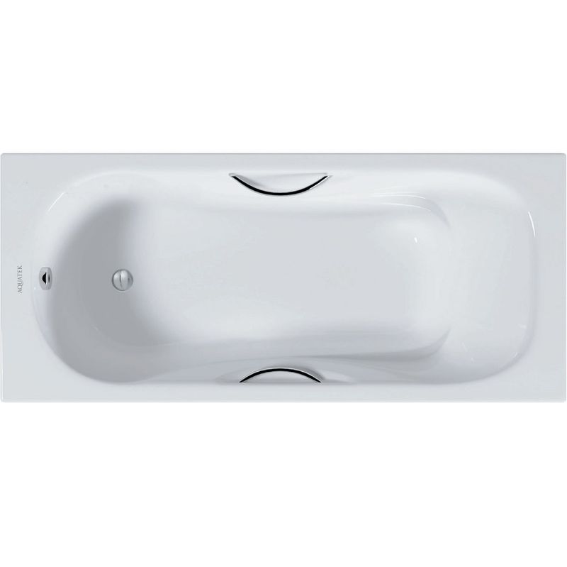 Ванна чугунная Aquatek Гамма AQ8050FH-00 150x75 (белый), ножки и ручки в комплекте, встраиваемая
