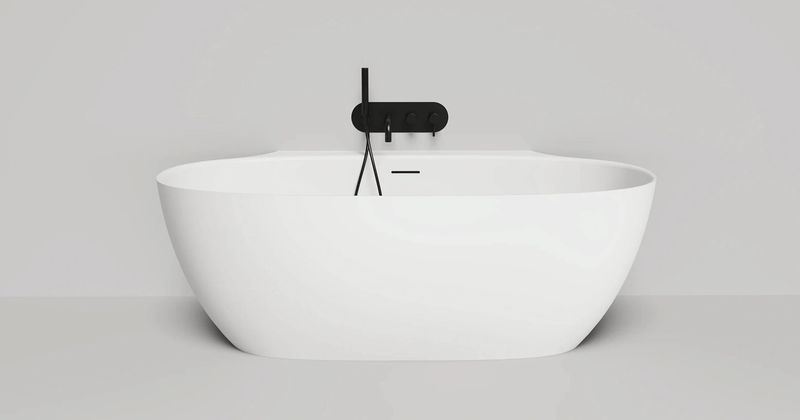 Ванна пристенная Salini S-Sense Alda Wall 101915GF 170.7x90.5x61 (покраска RAL полностью, глянцевый), донный клапан, сифон, слив-перелив