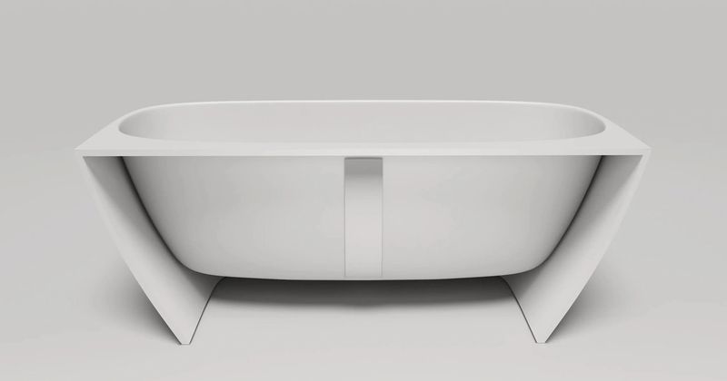 Ванна пристенная Salini S-Stone Sofia Wall 102523M 180x85x61.5 (белый матовый), донный клапан, сифон, слив-перелив