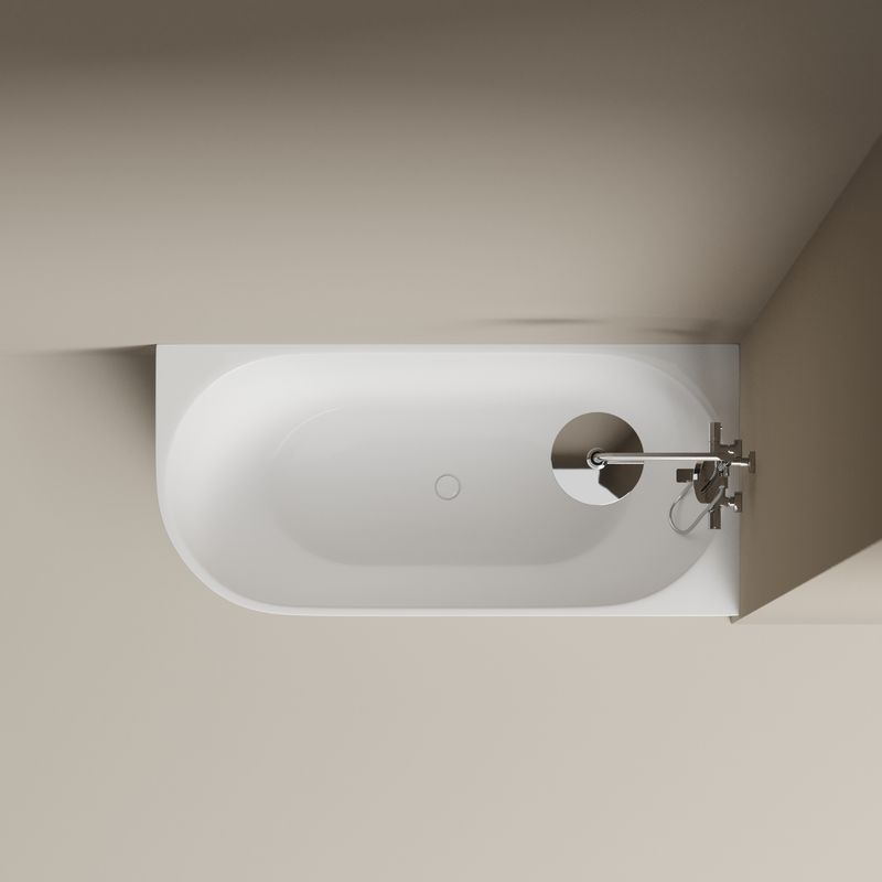 Ванна пристенная Sancos Грань (Edge) FB23R 170x80x58 (белый глянцевый), со сливом-переливом, правая