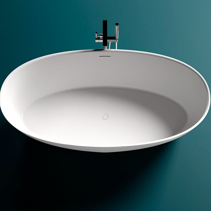 Ванна свободностоящая Salini S-Stone Alda 101911SMF 175.5x91x58 (покраска RAL полностью), донный клапан, сифон, слив-перелив