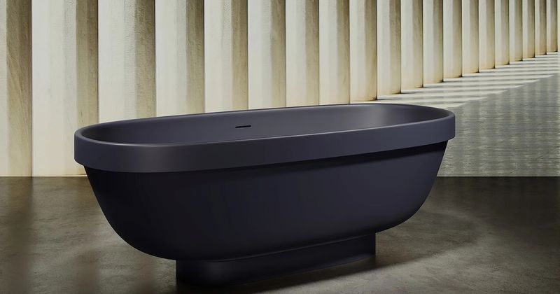 Ванна свободностоящая Salini S-Stone Greca 103121MF 180x80x60 (покраска по RAL полностью), донный клапан, сифон, слив-перелив