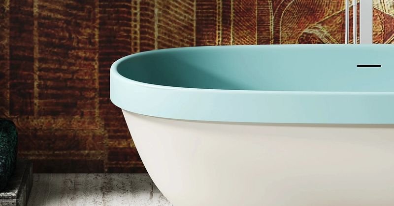 Ванна свободностоящая Salini S-Stone Greca IN 104821MF 180x80x51.8 (покраска полностью), донный клапан, сифон, слив-перелив